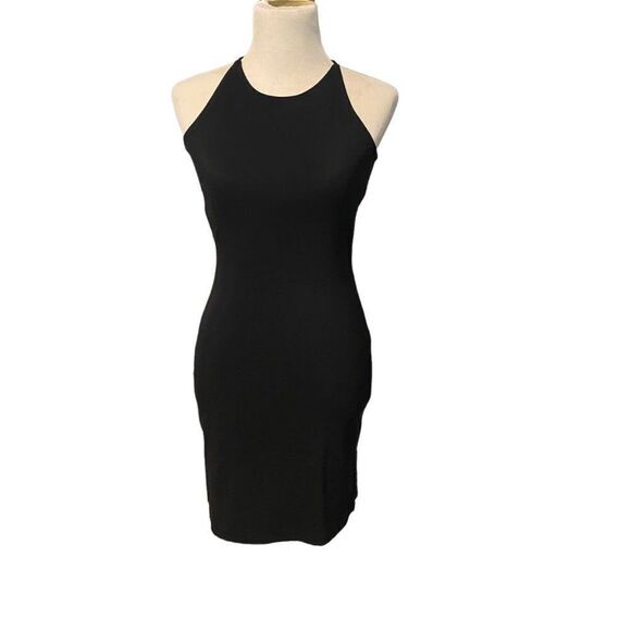 Charlotte Russe Backless Bodycon Mini Halter Sleeveless Little Black Dress - Picture 5 of 8